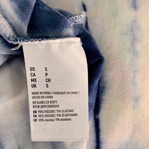 American eagle AEO soft & sexy tie dye blue and white swing tank size small - Picture 6 of 7